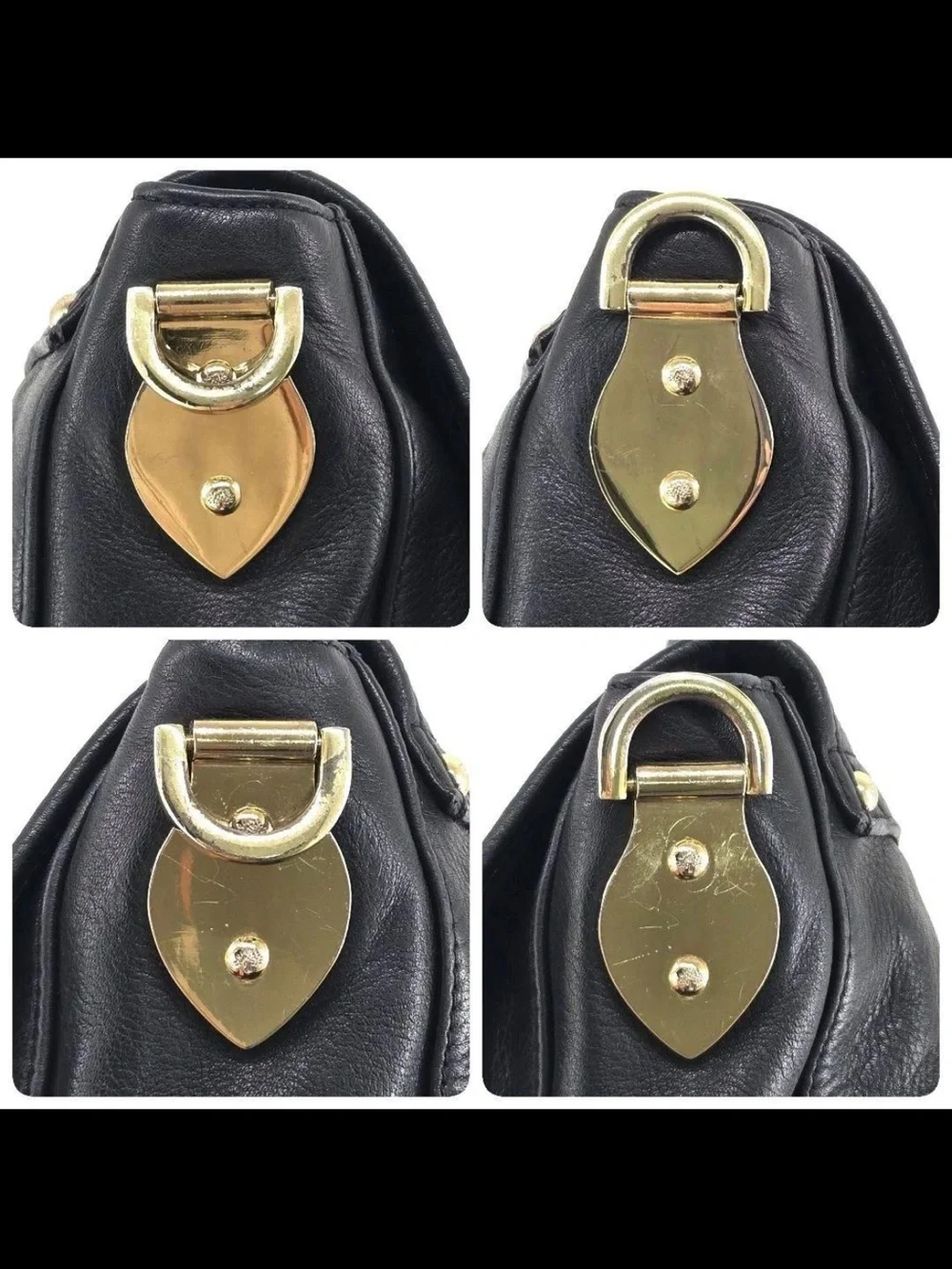 Mulberry Black Leather Satchel with Gold Hardware